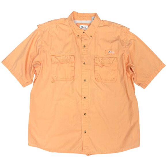 Men's WORLD‎ WIDE SPORTSMAN Orange Short Sleeve PFG Fishing Shirt- Size XL - Picture 1 of 11